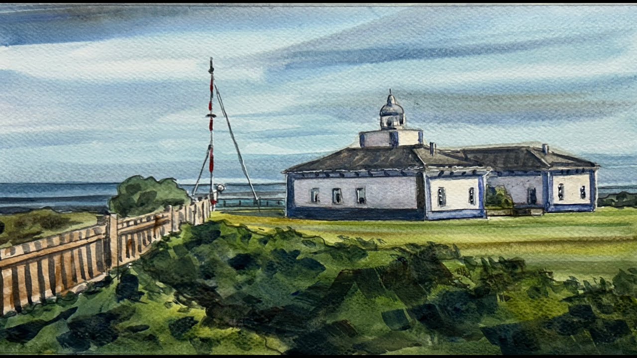 Taller acuarela   87   Juan Mieres   Faro de Busto - Asturias