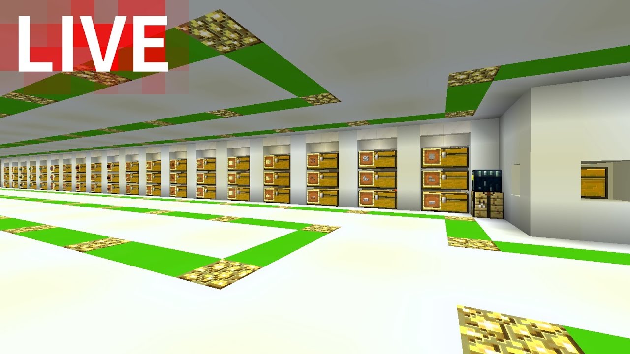 Minecraft Live 仕分け機付き倉庫作り！