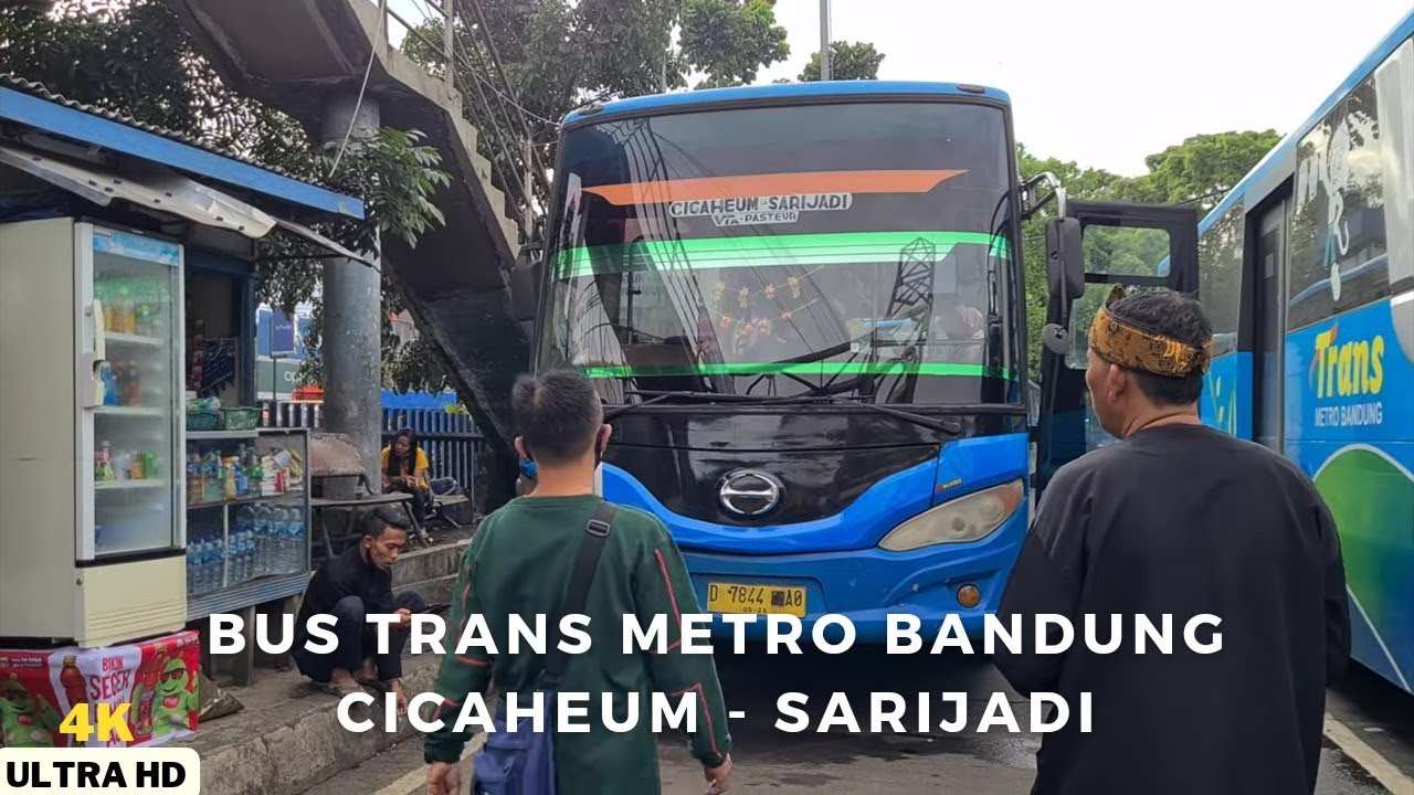 Around City In Bus Trans Metro Bandung Koridor 3 : Roundtrip (PP) Cicaheum - Sarijadi- Cicaheum [4K]