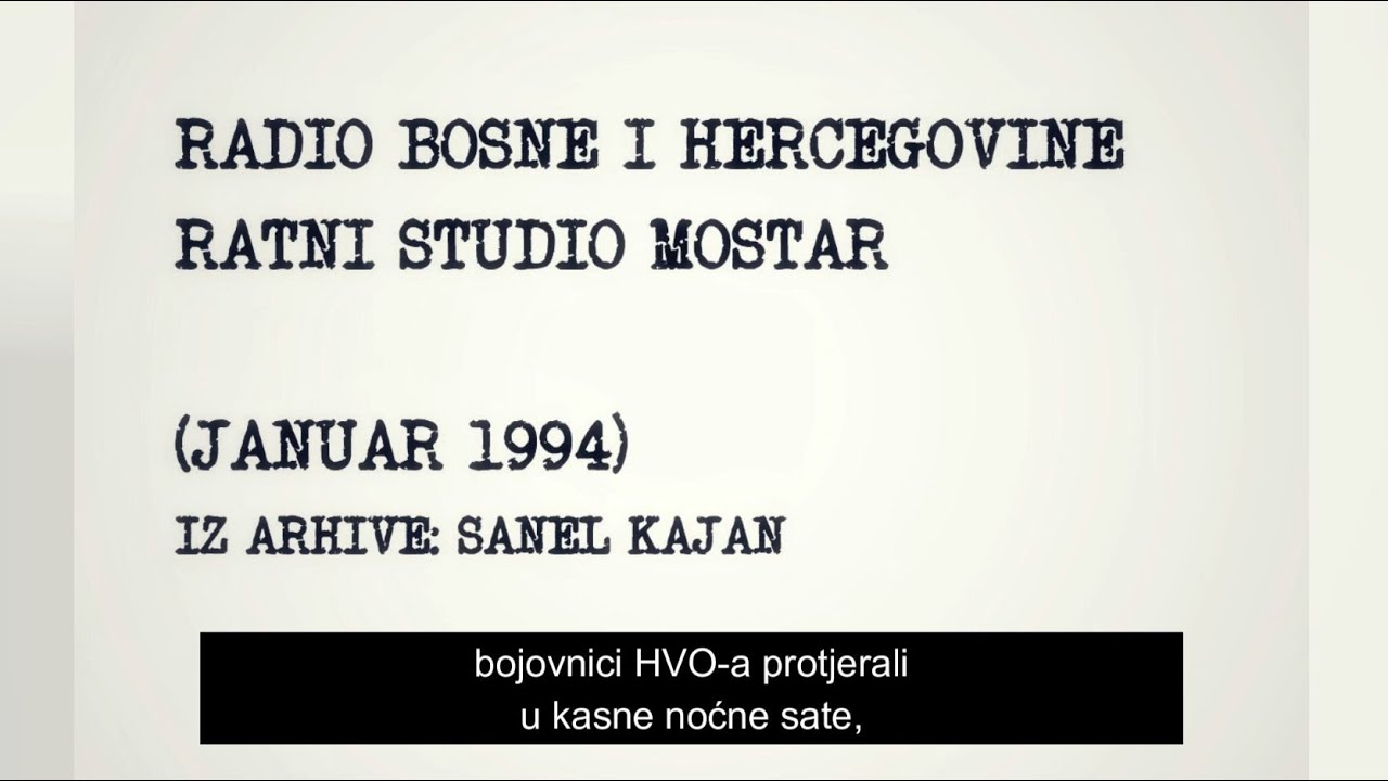 JANUAR 1994. - VIJESTI - RADIO BIH RATNI STUDIO MOSTAR