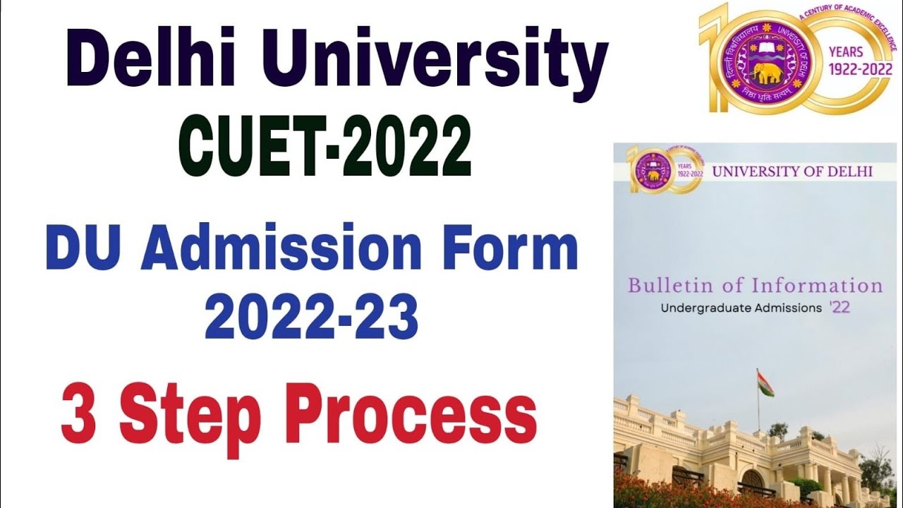 Delhi University Admission Form 2022-23 How to fill du admission form 2022 Step process 2022