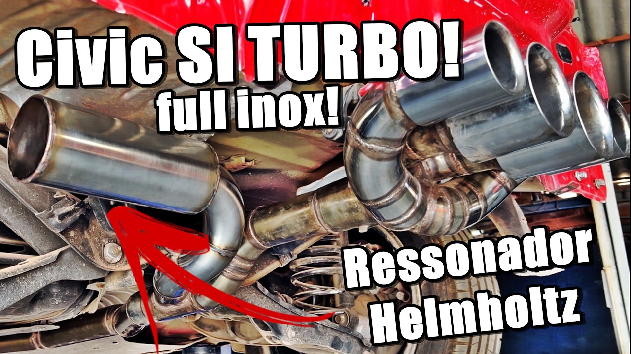 Tirei a ressonância no escape do Honda civic SI TURBO! Ressonador Helmholtz!