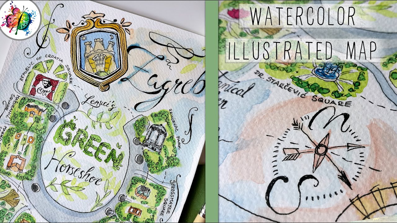 Watercolor Illustrated Map