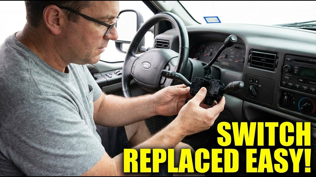 1997-2007 Ford F150 F250 F350 F450 F550 turn signal multifunction switch replacement Made EASY!