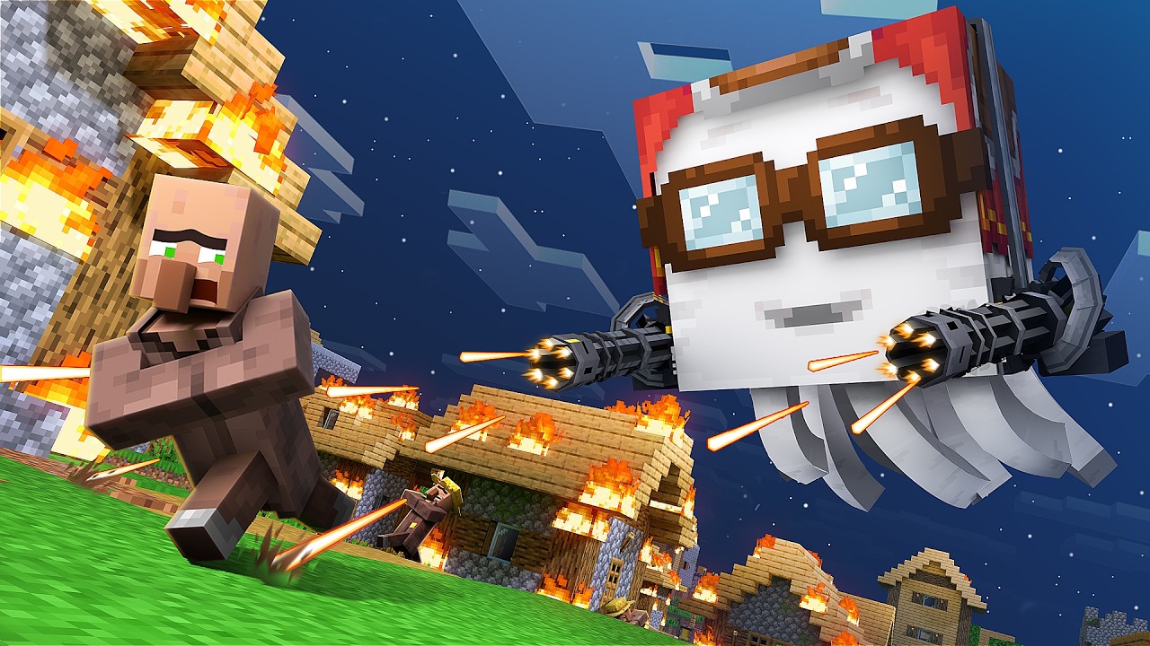 Ich habe den Happy Ghast bewaffnet...