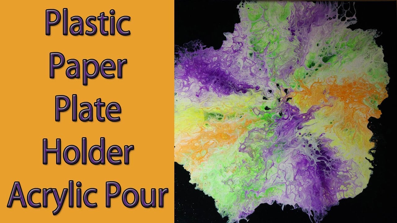 Acrylic Pour Plastic Paper Plate Holder Couples Painting @ Patricia's Art Emporium #8