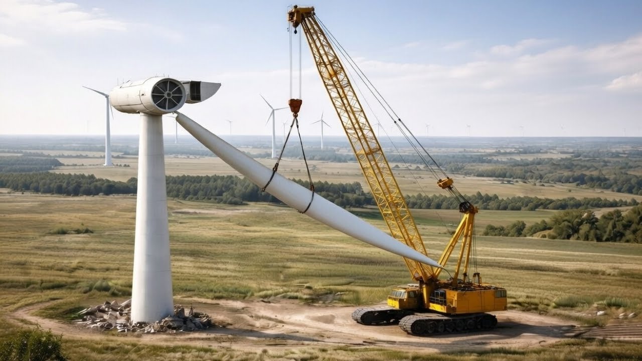 How Old Wind Turbines Are Dismantled and Recycled FULL PROCESS