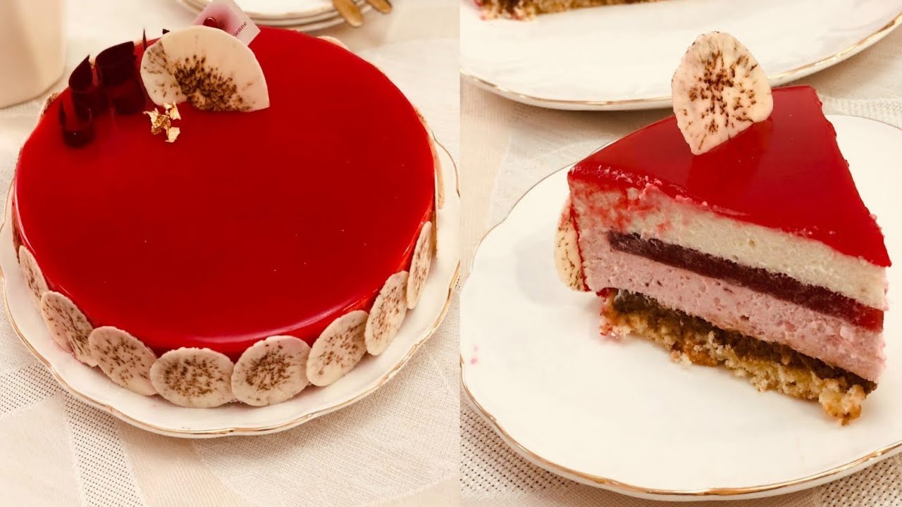انتخومي بالفراولة   entremet  au fraises 🍓 🍓 🍓 🍓 لكل مناسباتكم واعياد الميلاد 🍓🍓🍓