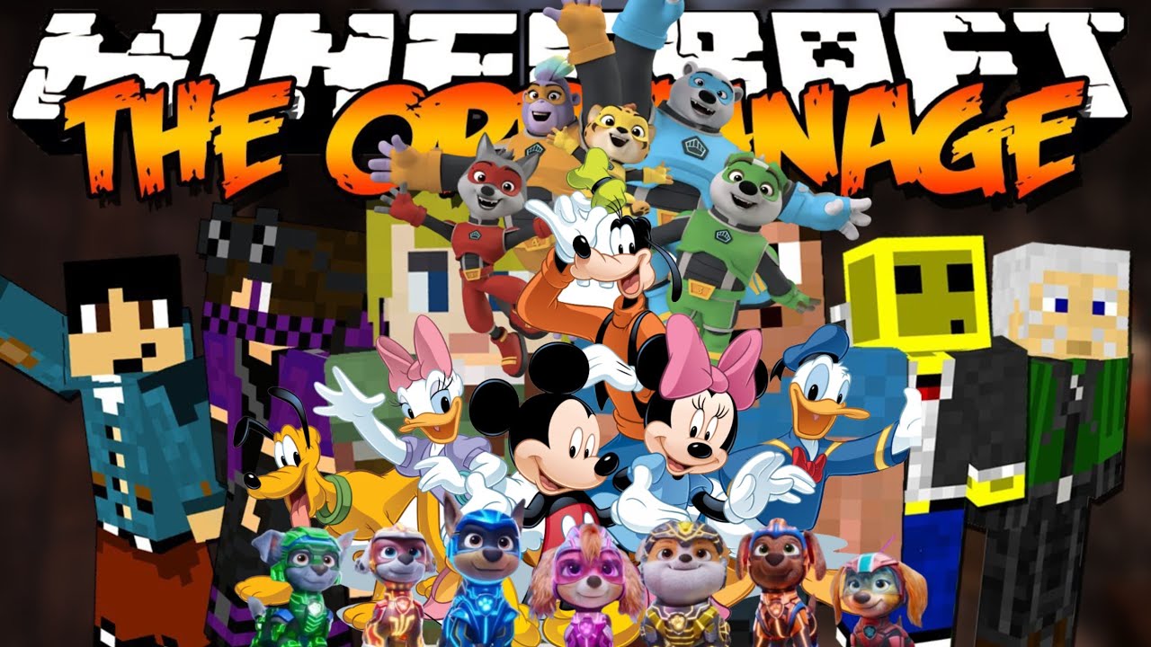 ROCKY MONASTOR TJ Chrisandthemike Minecraft Orphanage (Visits Goofy Daisy Minnie Chase Pete Jabari)