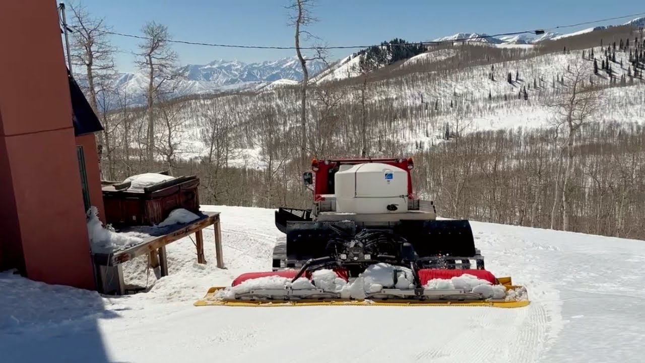 Весенние работы на снегоходах, Юта! PistenBully 400: перевозка воды!