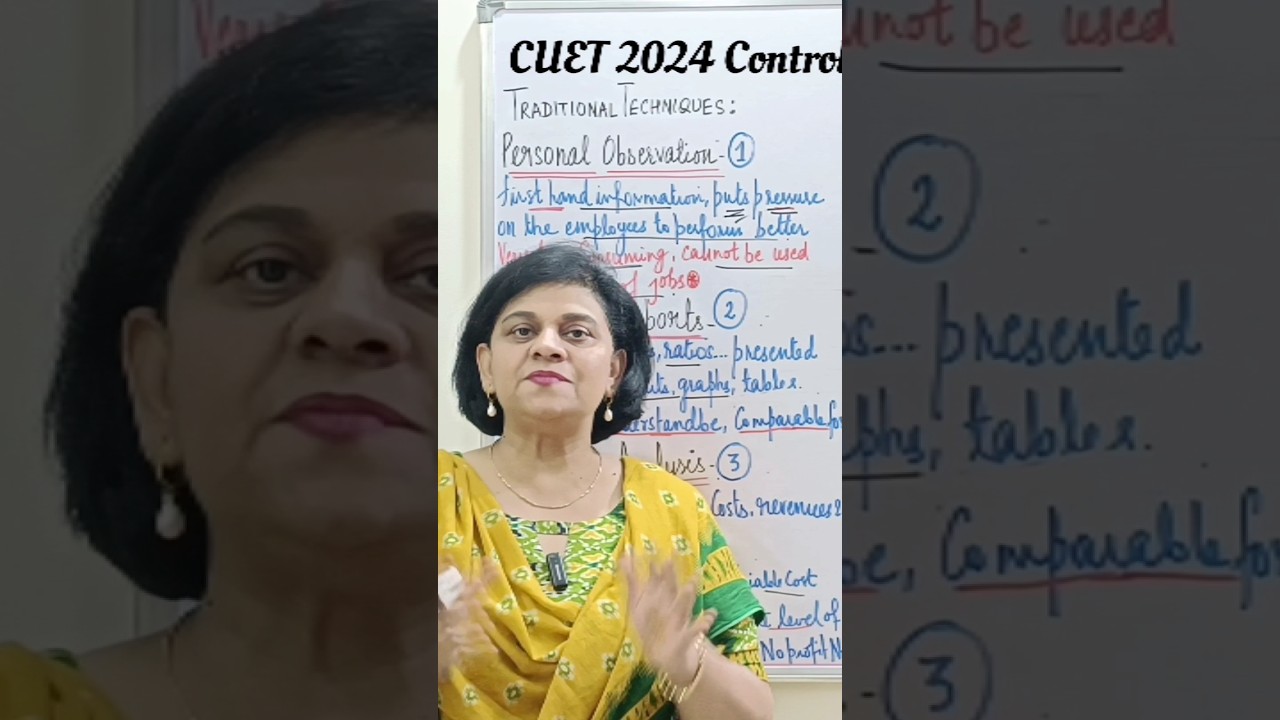 CUETUG- 4 Traditional Controlling Techniques #shorts #cuetug2024 #cuetpreparation  #controlling