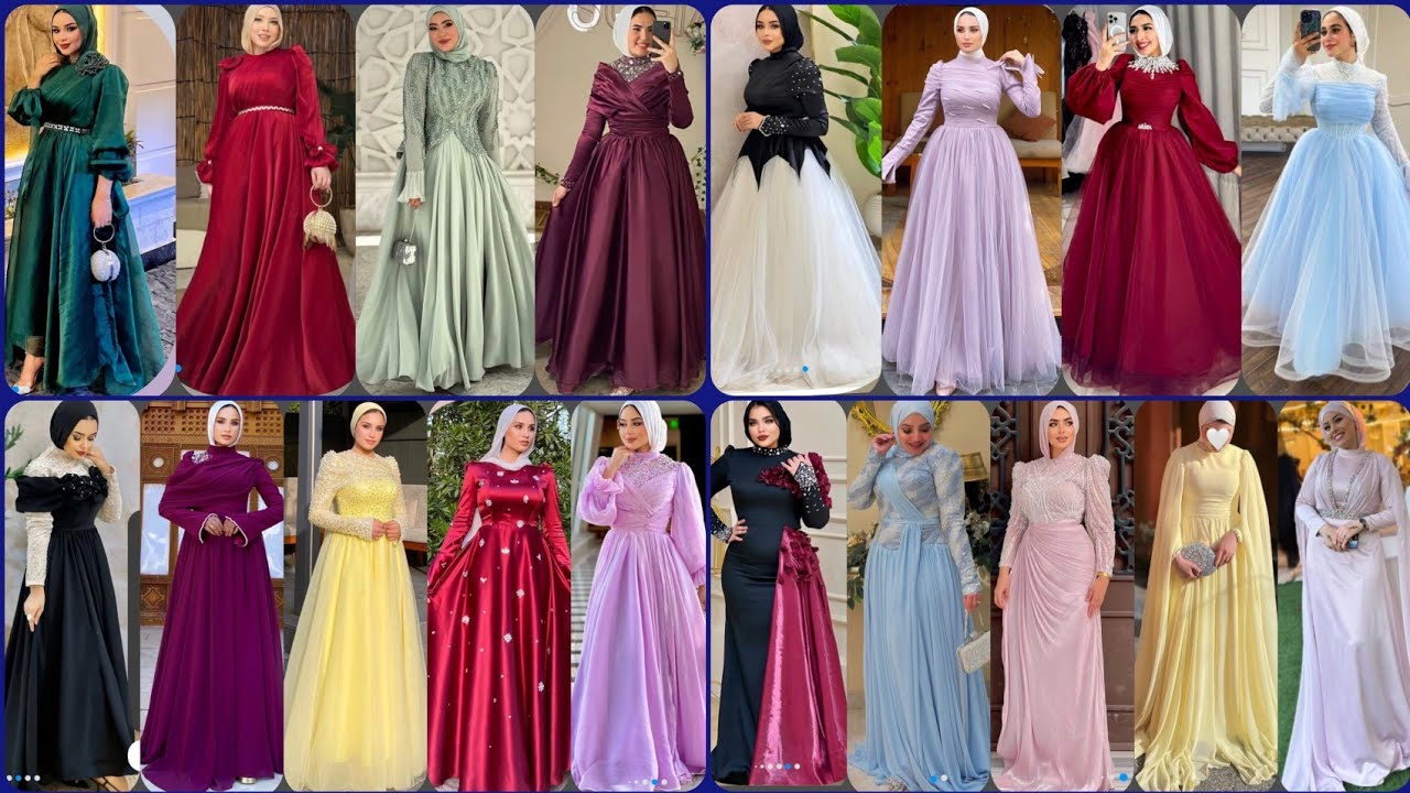 فساتين سواريه2025بالعنواان🎆🎀أجمل فساتين سهره وخطوبه2025فخمه وناعمه🌸للمحجبات لكل الاذواق newdress2025
