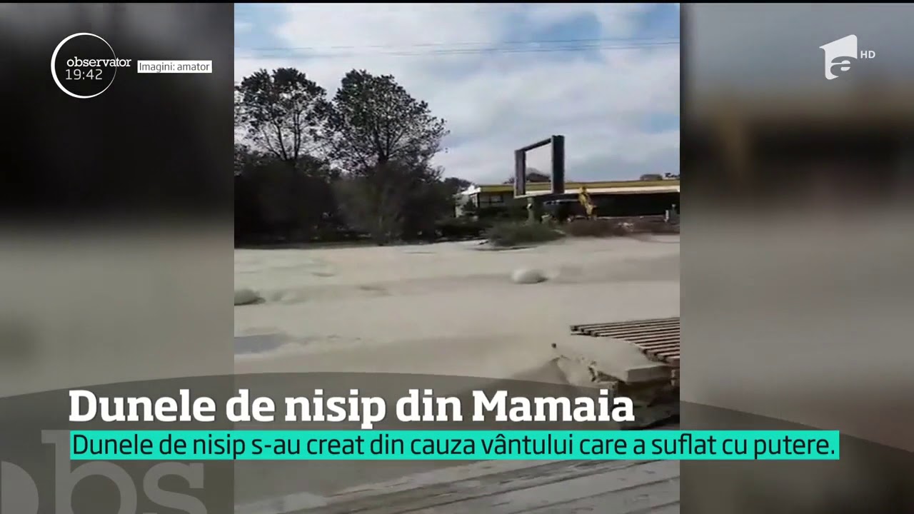 Dune de nisip formate &icirc;n staţiunea Mamaia
