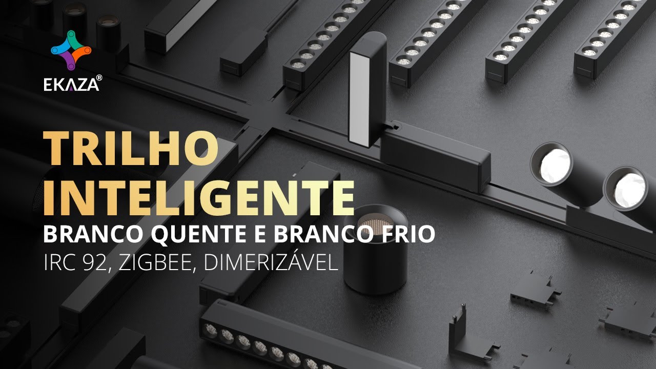 Trilho inteligente zigbee - CCT - Alexa e google - IRC 97 - Dimerizável + Aplicativo
