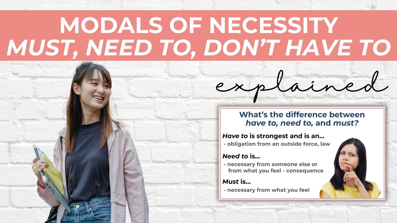 Modals of Necessity Explained: Must, Need to, Don't Have to: ESL for High School & Adult Students