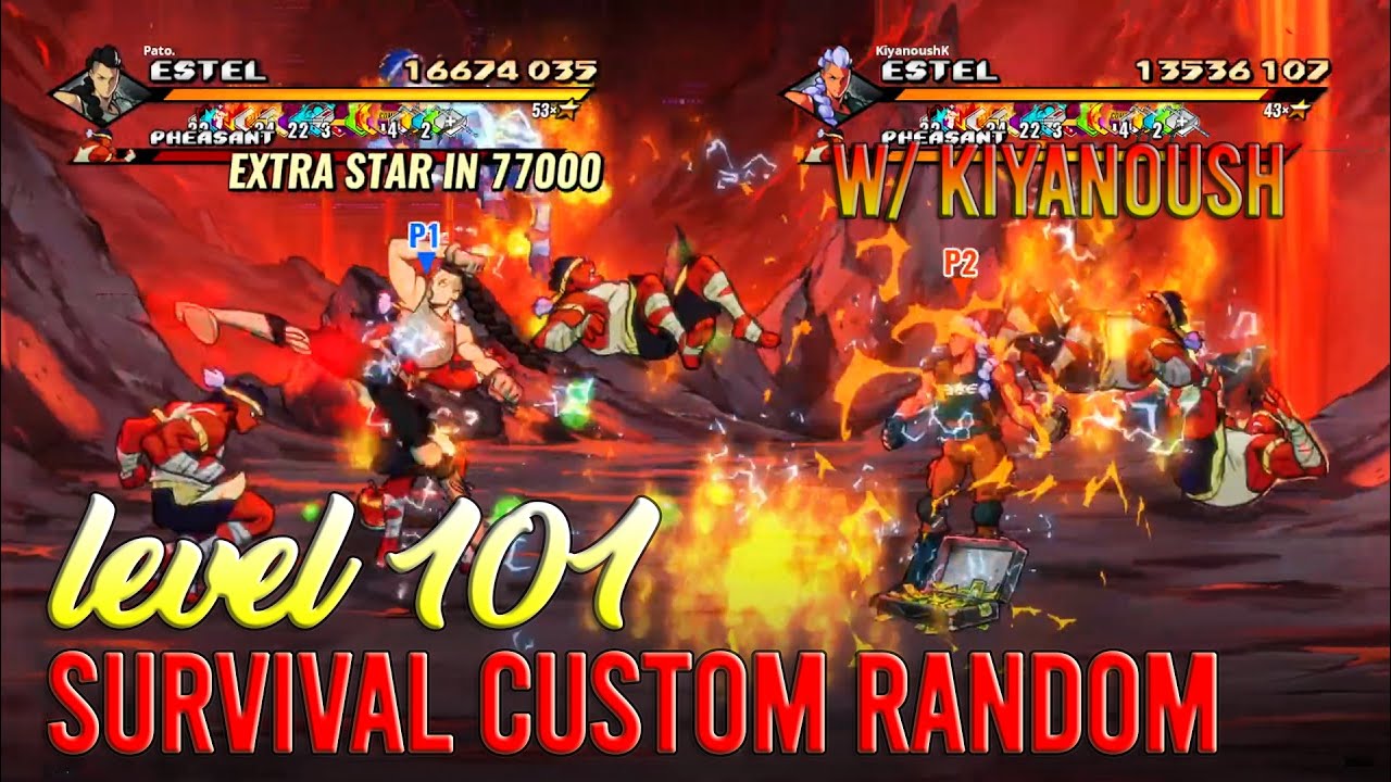 Streets Of Rage 4 - Survival Custom Random w/ @kiyanoush7531 (Level 101)