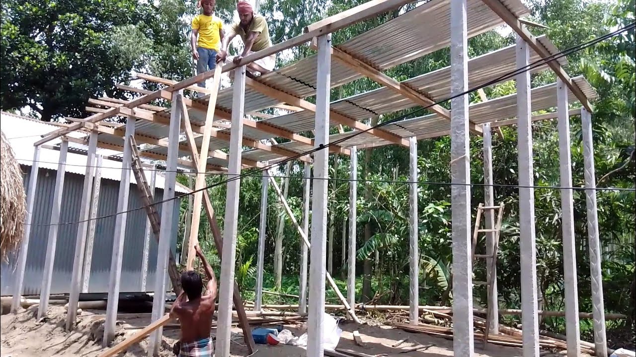 কম খরচে ২০ হাত টিনশেড ঘর | 20 hand tinshed house at low cost | ২০ হাত টিনের ঘরের খরচ