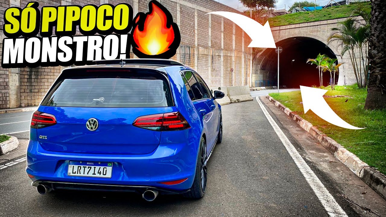 ACELERANDO FORTE UM GOLF GTI DE 400 CV DENTRO DO TÚNEL