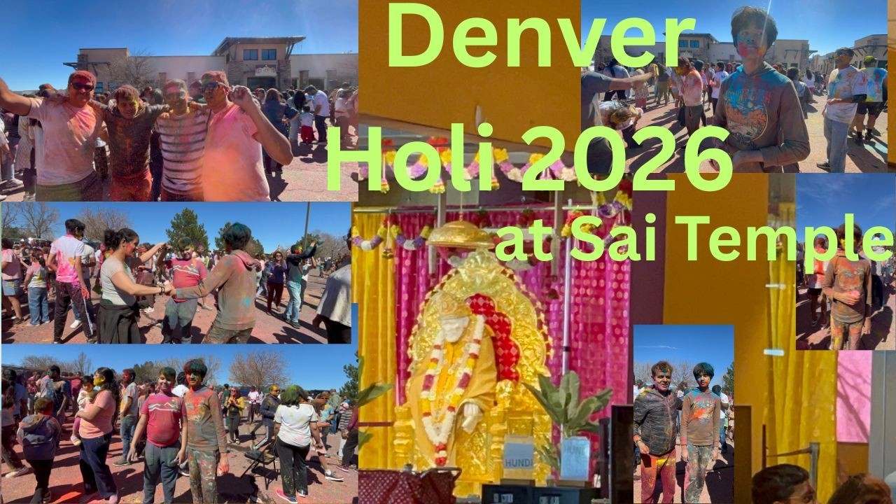 Holi Celebration at Denver Sai Baba Temple Devotees Playing Holi | Sai Temple Denver | March 8, 2026