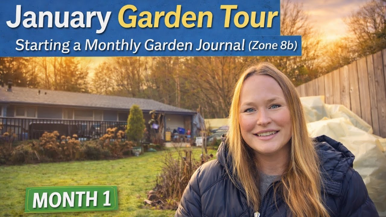 January Garden Tour | Starting a Monthly Garden Journal (Zone 8b)