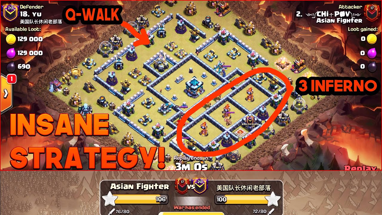 Most Triple War TH13 - Insane Strategy Attack War Base 3 Stars ( Clash of Clans )