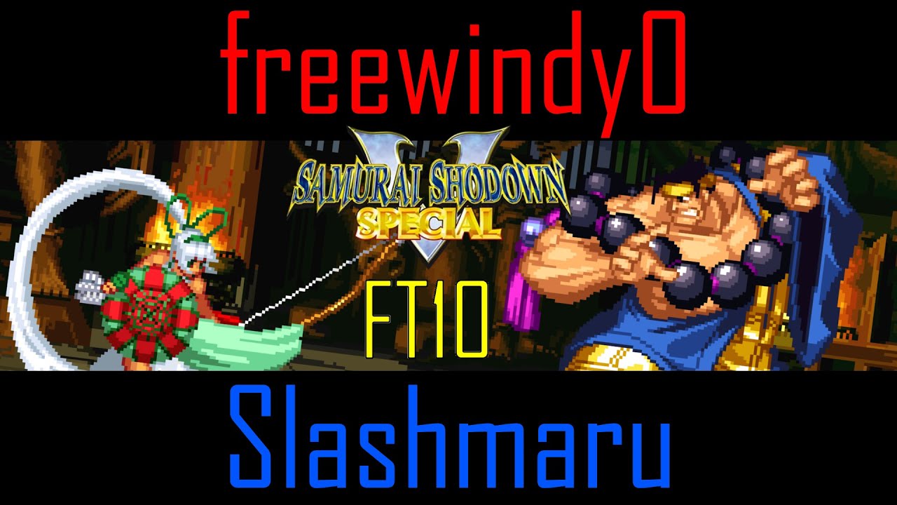 Samurai Shodown V Special - freewindy0 [Mina/Gaira/Ukyo] vs Slashmaru [Gaira] (Fightcade FT10)