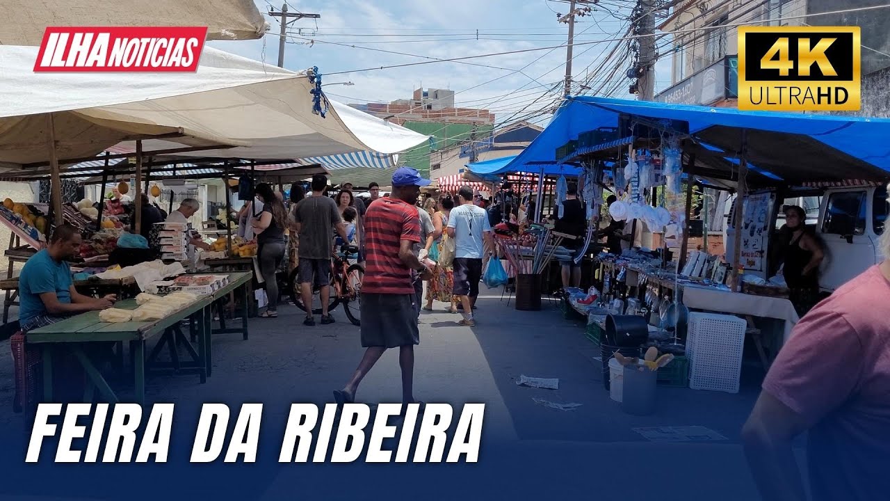[4K] Feira Livre da Ribeira, Ilha do Governador, Rio de Janeiro – Caminhada – Walking Tour – 2022