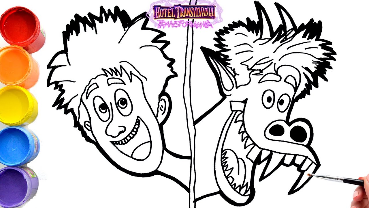 🔴🔴 How To Draw Johnny Monster and human | HOTEL TRANSYLVANIA 4 Transformania (2021)