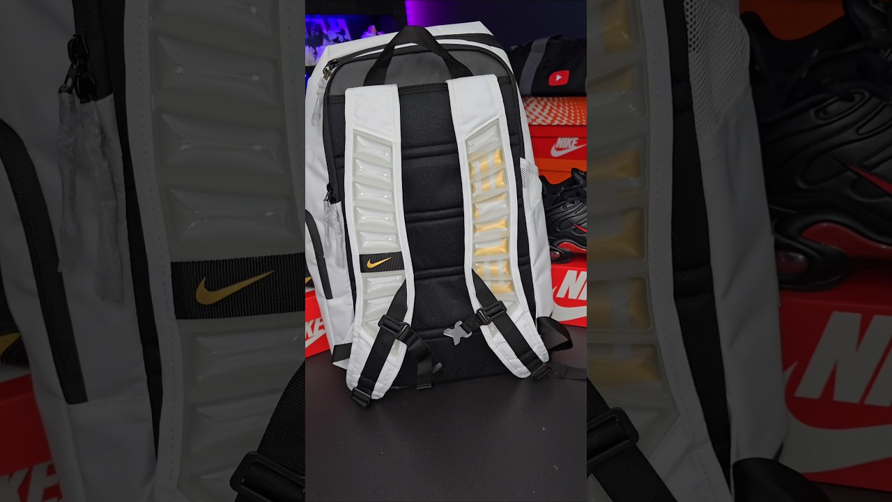 Nike Hoops Elite White Gold/Black Silver Backpack #holydayswithyoutube #nike #hoopselite