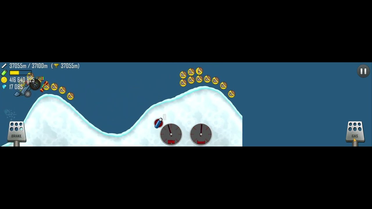 Hill Climb Racing. Garege Race Car + Northpole 67470 meters. NEW STAGE RECORD (FAILED)