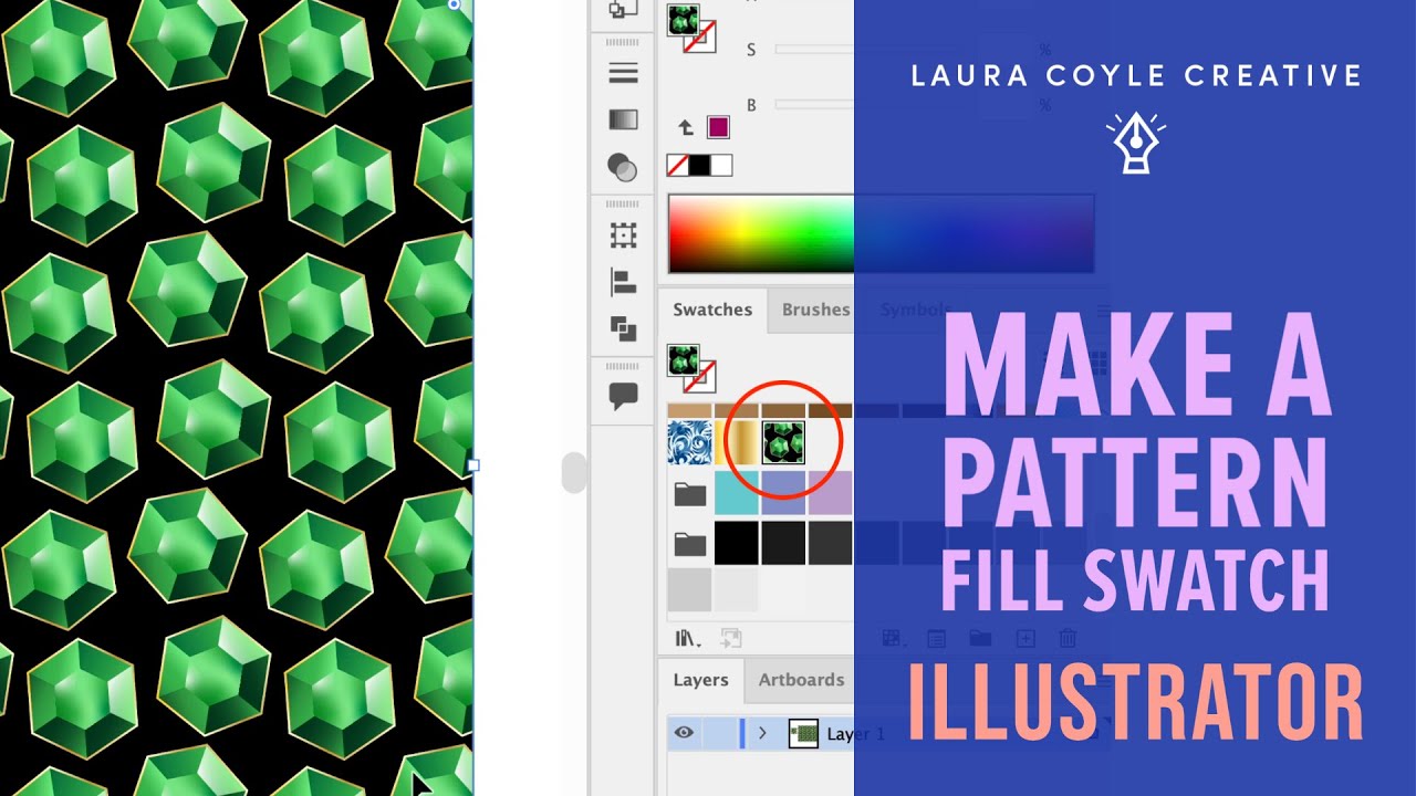 Seamless Repeat Pattern Fill Swatch in Adobe Illustrator 2023