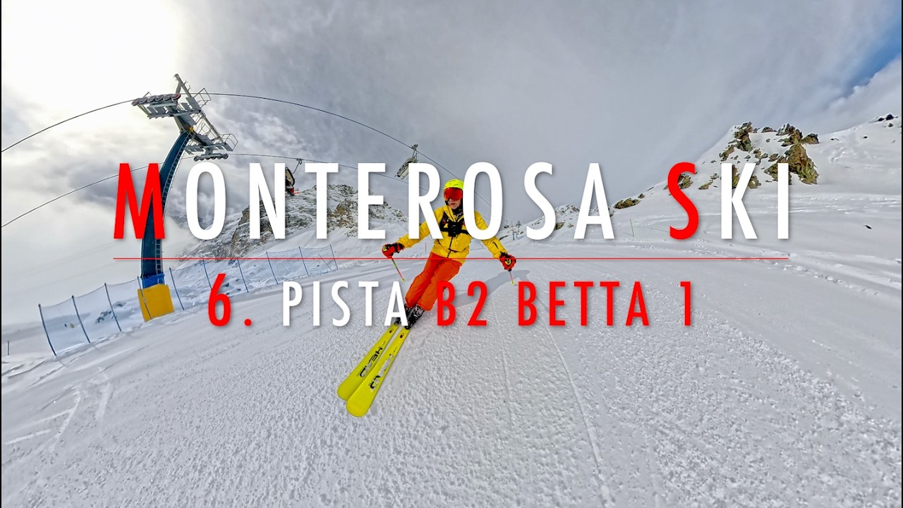 4K 🔴 MONTEROSA SKI 🔴 6. Pista B2 Betta 1 (rossa) 🔴 Day 2 🔴 Insta360 Ace Pro 2 e X5 🔴 10.2.2026