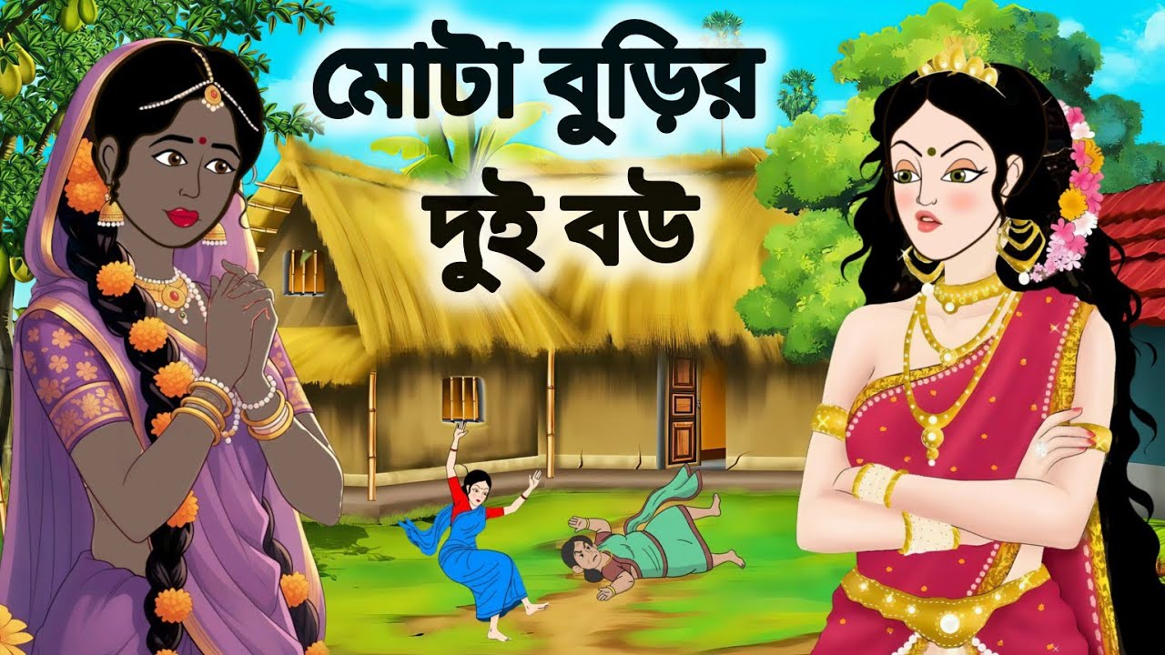 মোটা বুড়ির দুই বউ।।বাংলা নতুন কার্টুন।।