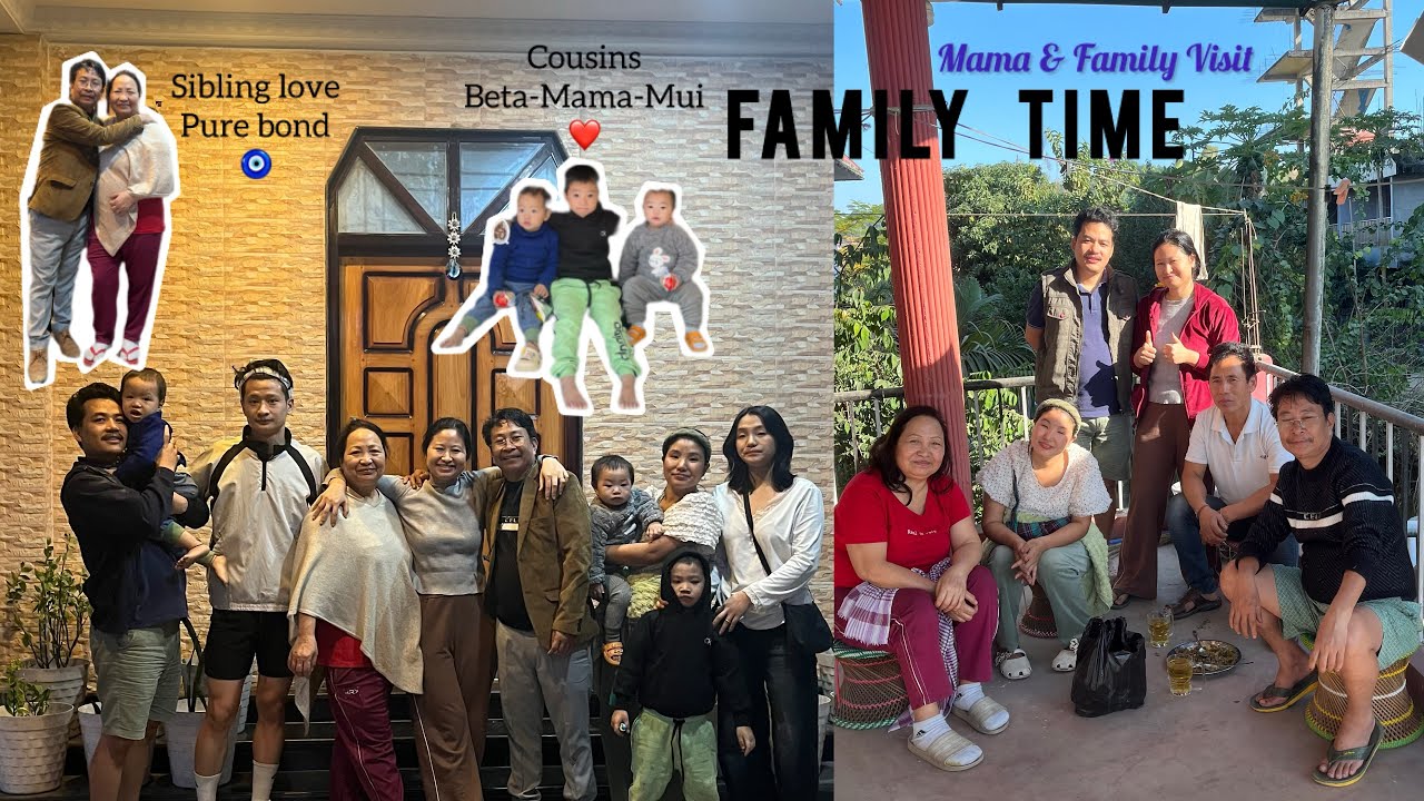 Mama & family visiting after a long time — lunch, love, and laughter! 😄❤️🥰🏡🎉🧿