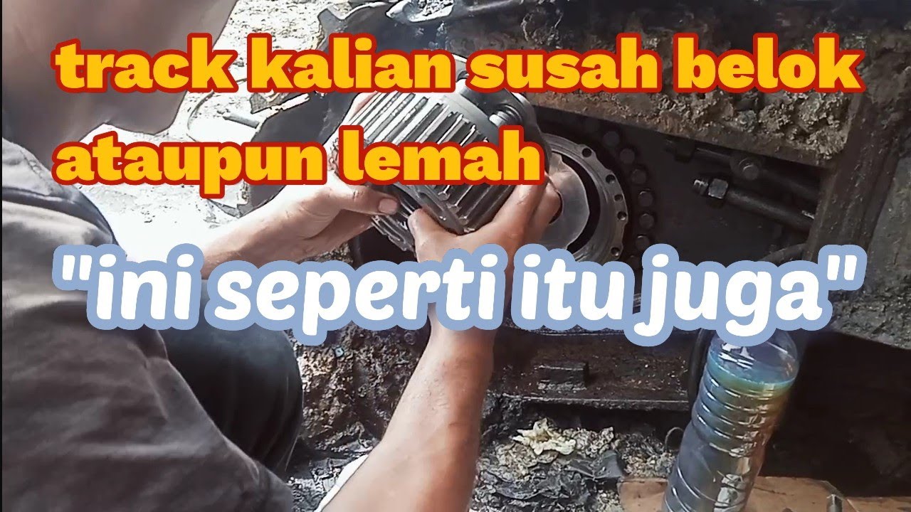 cek  kobelco track lemah sebelah susah belok