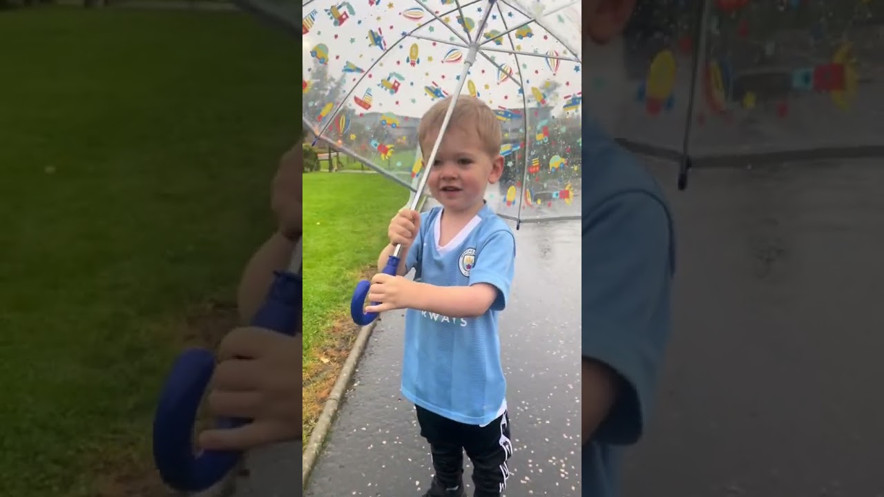 #babysam is off to football training  The weather doesnt get him down! What are you up to #talkingba