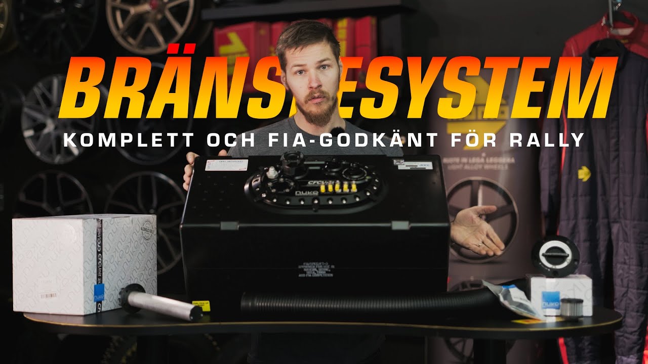 Vårt kompletta, FIA-godkända bränslesystem för rally