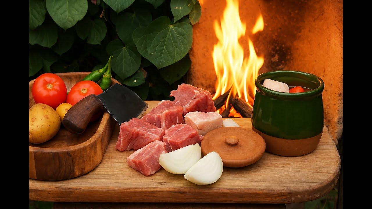 &ldquo;Traditional Persian Clay Pot Stew cooked over wood fire in nature &mdash; slow-cooked to perfection!&rdquo;