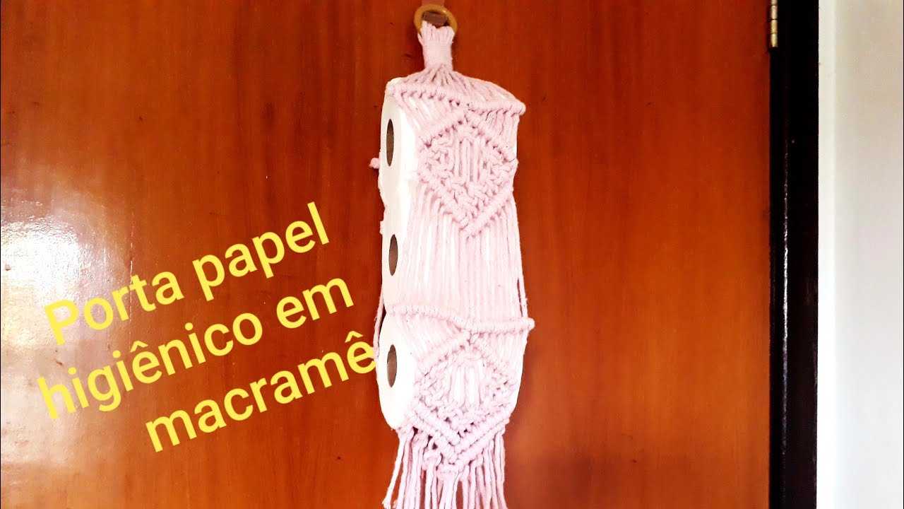 Tutorial Porta papel higiênico em macramê