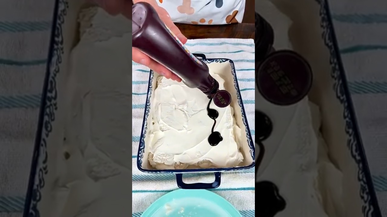 No-Bake Milk Bread Cake | Easy Dessert with Whipped Cream and Chocolate Swirl