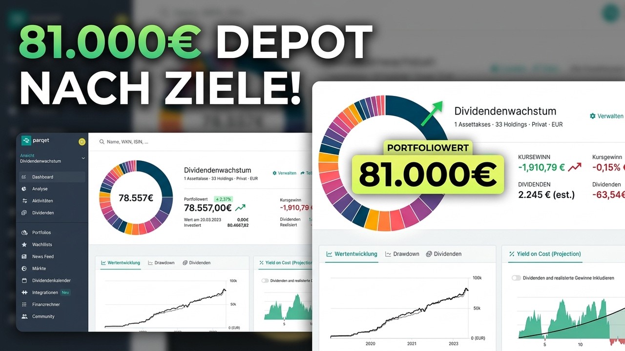Mein 81.000&euro; Dividenden Aktien Portfolio - Depot nach 7 (!) B&ouml;rse