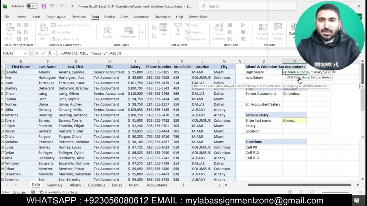 Exp25_Excel_Ch11_CumulatveAssessment_Variation - Accountants | Excel Chapter 11 CumulatveAssessment