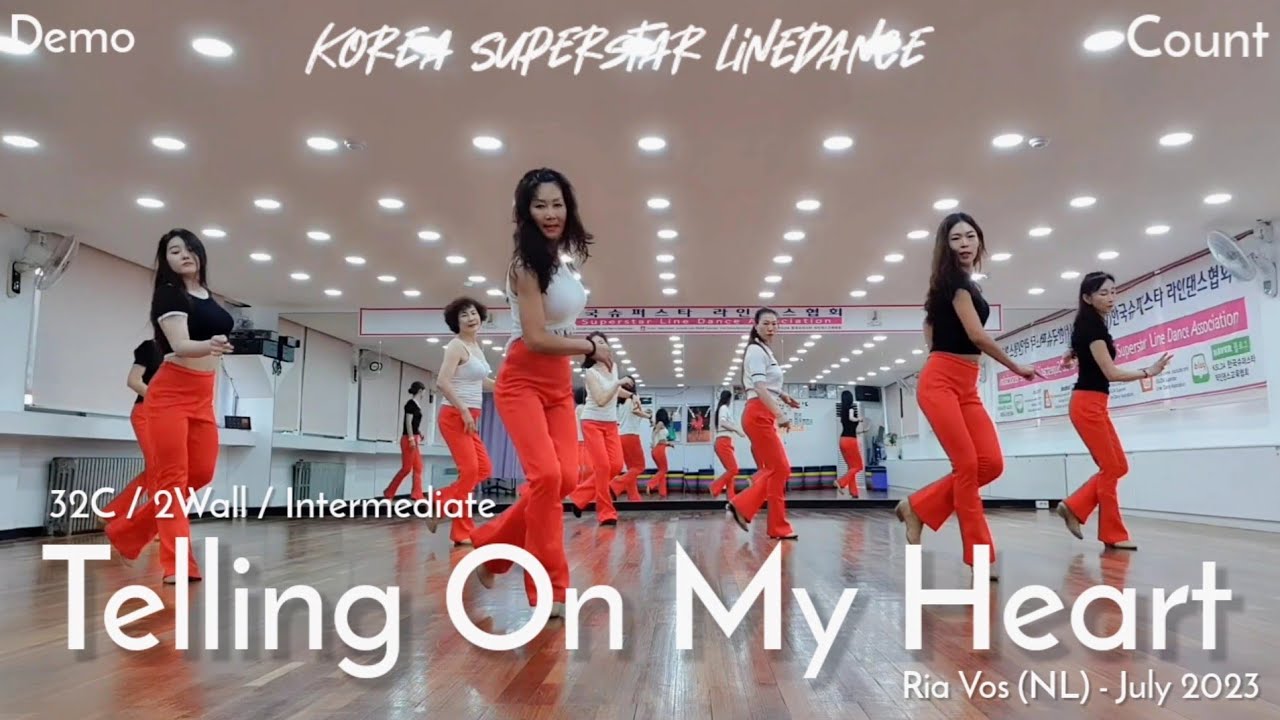 Telling On My Heart Linedance Demo & Count 중급레벨 작품 | KSLDA 한국슈퍼스타라인댄스교육협회 💎협회장 송영순