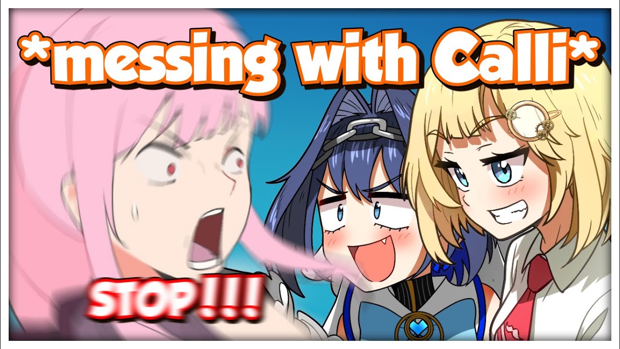 Ame and Kronii Really Love Messing with Calli, Peak TimeDuo Moment