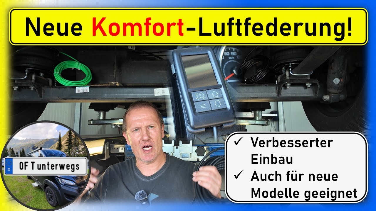 Hoch hinaus! Einbau Luftfederung VB Semi-Air Komfort digital Hinterachse für Ducato, Boxer, Jumper!