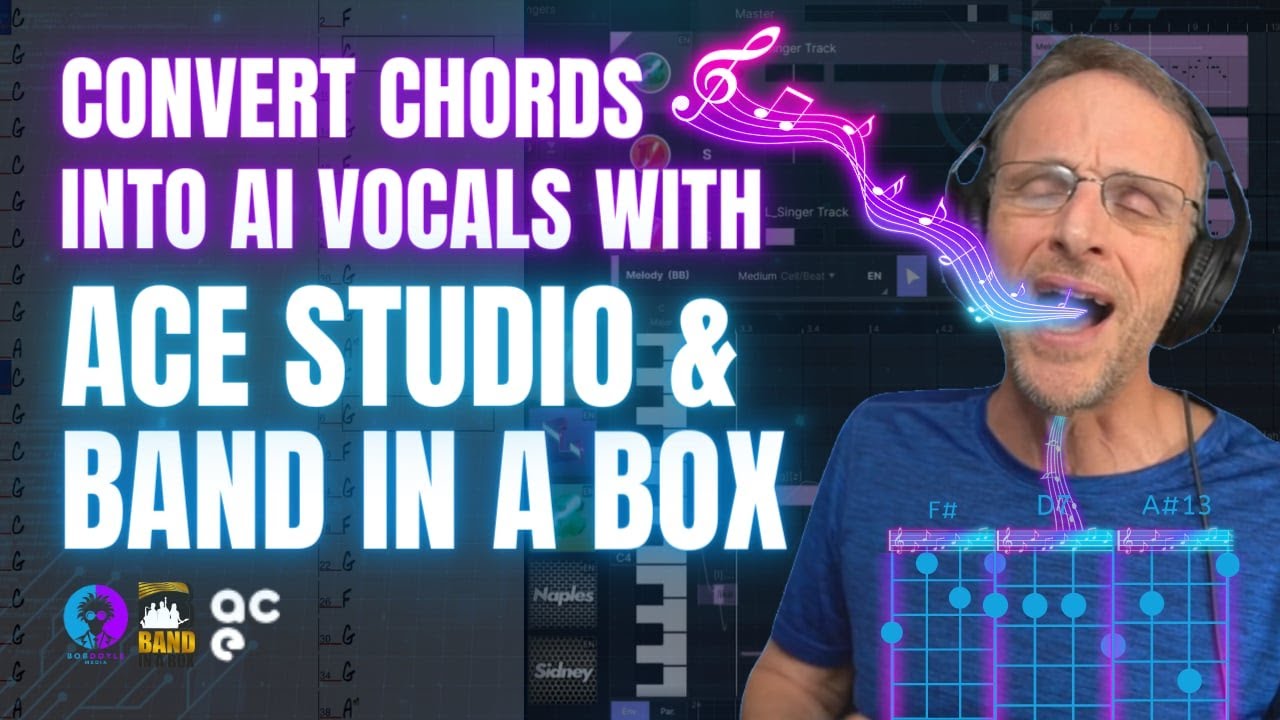 Конвертируйте MIDI-аккорды в вокальные гармонии с помощью ACE Studio и Band in A Box