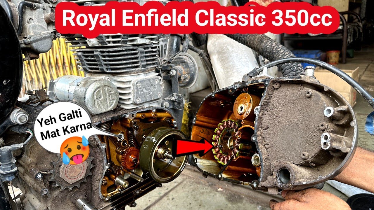 How to Engine Magnet Side Open in Royal Enfield 🧐 || यह गलती मत करना।