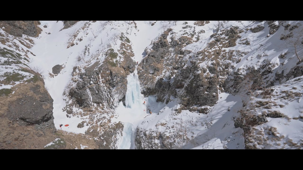 Ice Climbing at Maiden fall, Yatsugatake | March 2023, Japan | SONY Airpeak S1 | 4K
