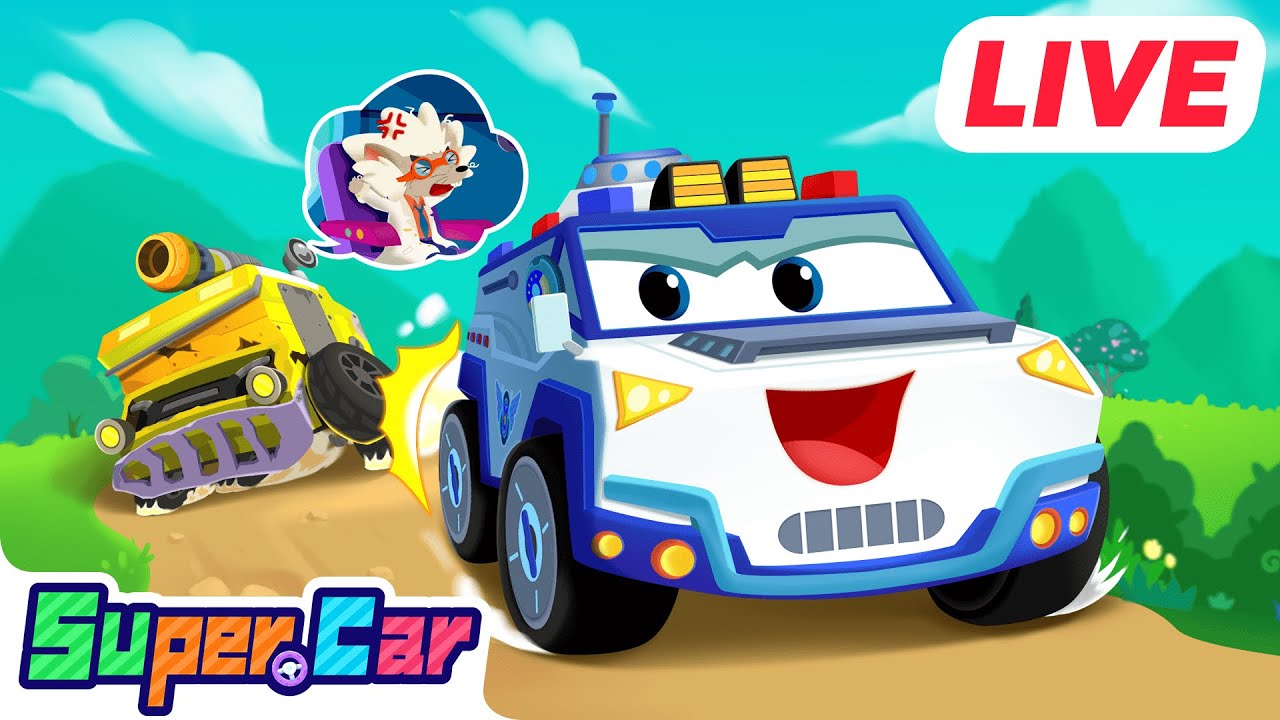 🔴【LIVE】警車守護朋友 + 更多 | 汽車兒歌合輯 | 交通工具 | 卡通 Cartoon | 超級汽車