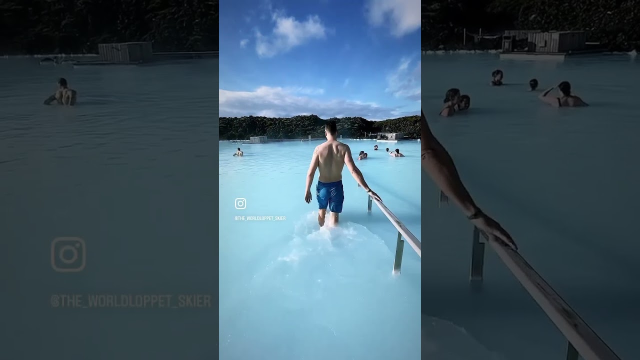 Blue Lagoon Iceland 🇮🇸:  Spa in vulcano lava stone,  before the Fossavatnsgangan ski marathon.